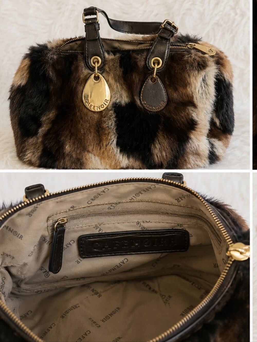 Faux Fur Brown Crossbody Bag